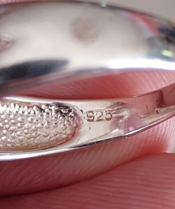 Solid Sterling Silver Hallmarked 925 with Pink CZ… - image 3