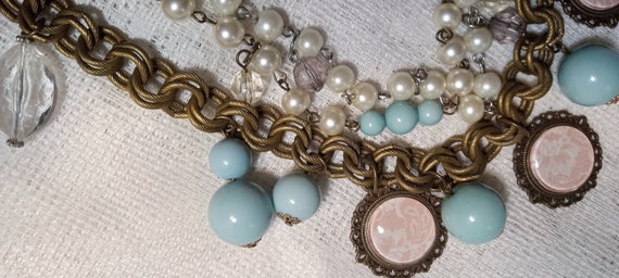 Multistrand Charms Beads Vintage 1980's Modernist… - image 6