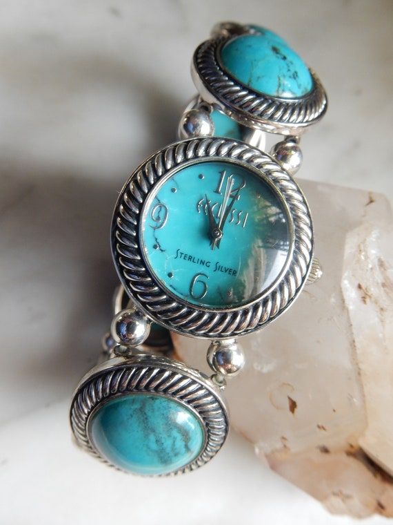 Sterling Silver 925 Blue Turquoise ECCLISSI Ladies