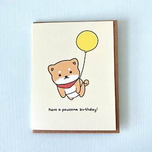 J'espère que vous passerez un anniversaire impressionnant, carte de voeux d'anniversaire de chien mignon, cadeau d'anniversaire d'amitié d'amour, carte de Shiba drôle de petit chien