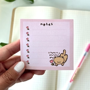 Cute Cat Sticky Notes, Love Friendship Gift, Cute Stationery Accessories, Journal, Planner, Memo Pad, Note Pad, To-Do, Kawaii Kitty Animal