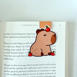 Marque-page magnétique Capybara mignon, cadeau pour les amateurs de lecture, cadeau d'amitié amoureuse, accessoires de livre, animal kawaii, cadeaux livresques