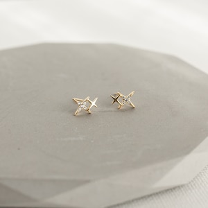 Tiny Star Studs Earrings Double Stars Small Stacking Earrings Silver Gold Celestial Earrings Minimalist Cute Birthday Gift for Her image 8