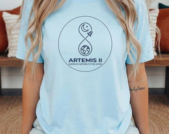 Artemis II America's Return to the Moon Comfort Colors Ivory Space Tee STEM Gift