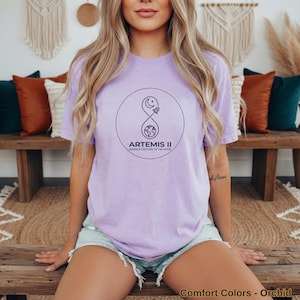 Artemis II El regreso de Estados Unidos a la Luna Comfort Colors Camiseta espacial color marfil Regalo STEM imagen 8