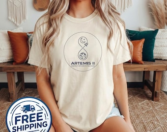 Artemis II El regreso de Estados Unidos a la Luna Comfort Colors Camiseta espacial color marfil Regalo STEM