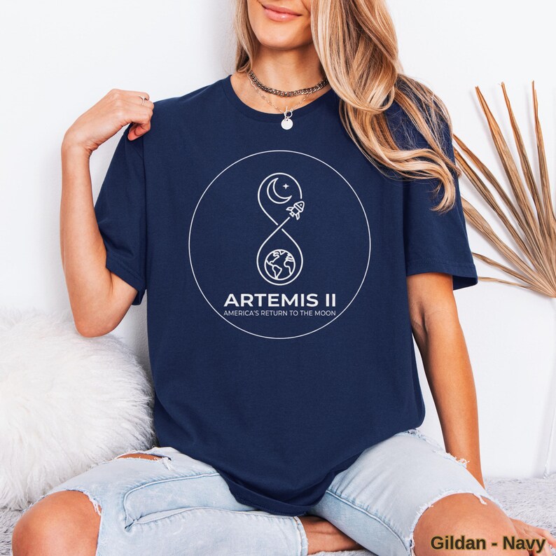 Artemis II El regreso de Estados Unidos a la Luna Comfort Colors Camiseta espacial color marfil Regalo STEM imagen 17