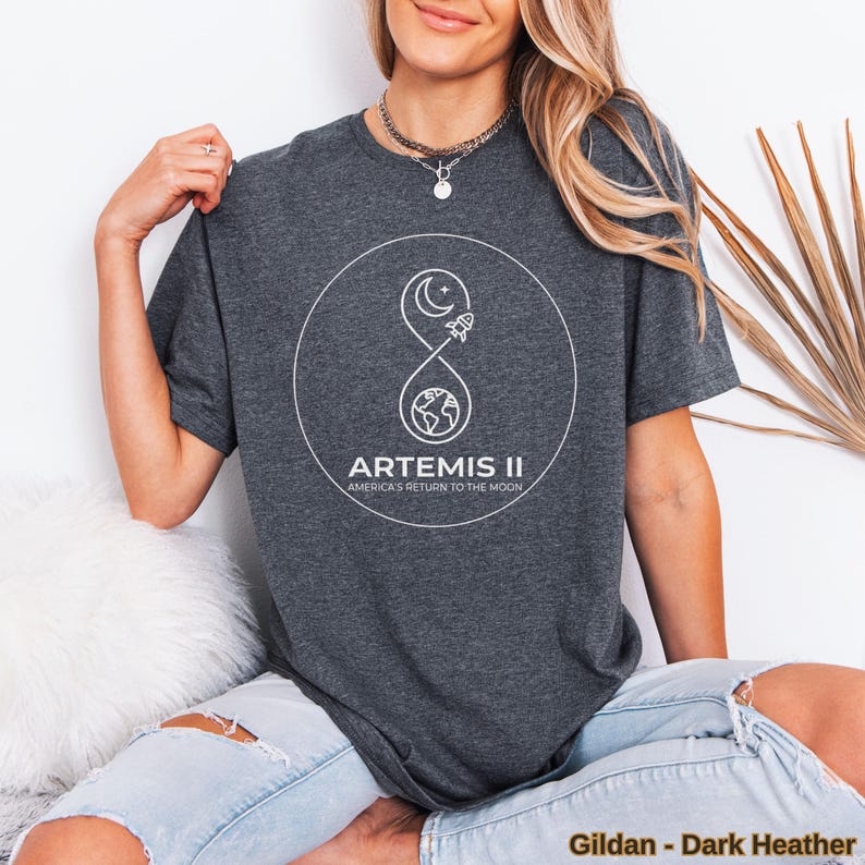 Artemis II El regreso de Estados Unidos a la Luna Comfort Colors Camiseta espacial color marfil Regalo STEM imagen 15