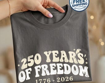 250 años de libertad, 1776-2026 Bandera de Estados Unidos, Camiseta Comfort Colors / Regalo de EE. UU.