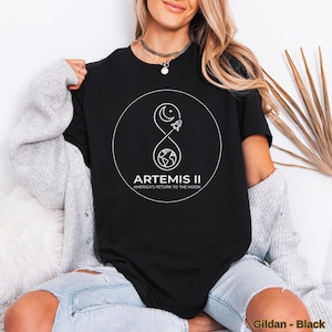 Artemis II El regreso de Estados Unidos a la Luna Comfort Colors Camiseta espacial color marfil Regalo STEM imagen 14