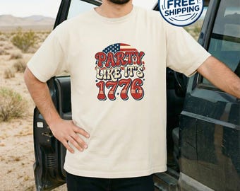 Camiseta "Party Like It's 1776", Camiseta "Freedom July 4 2026", Camiseta "Comfort Colors", Regalo del Día de la Independencia