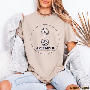 Artemis II El regreso de Estados Unidos a la Luna Comfort Colors Camiseta espacial color marfil Regalo STEM imagen 16