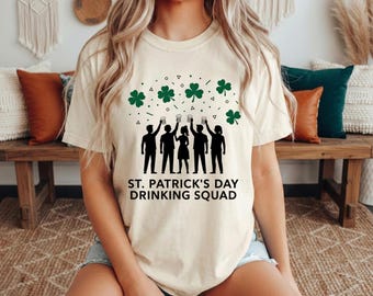 Camiseta de colores cómodos para el grupo de bebedores del Día de San Patricio, camiseta a juego para fiestas grupales