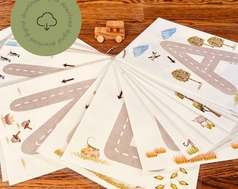 Printable Alphabet Roads | Montessori Letter Formation Activity | Drive the Letters Learning Sheets | Fine Motor & Pre-Writing Practice