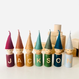 Personalized wooden peg dolls | Boys birthday gift