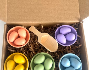 Easter Egg Sorting Toy | Montessori Easter | Montessori coloring sorting | Toddler Wooden Toy | Preschool Easter Gift | Sensory Bin