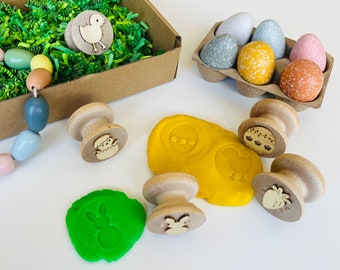 Easter dough stampers | Easter gifts for kids | Easter sensory play | Playdough tools | Montessori toddler