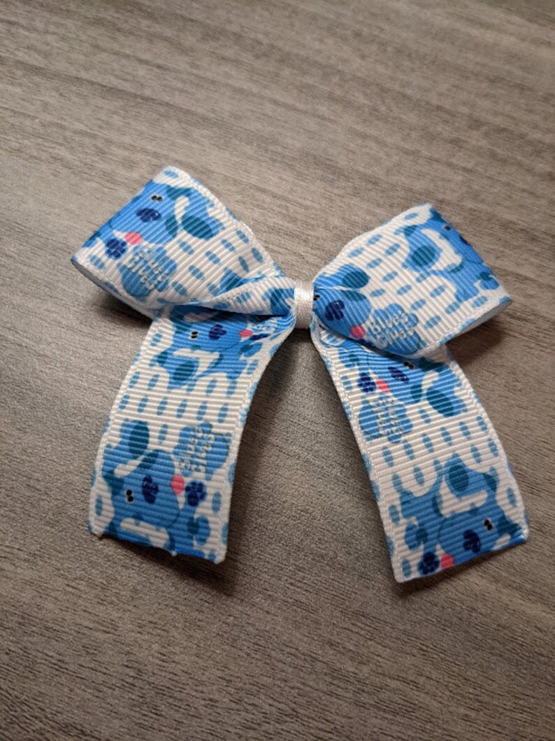 Blue's Clues Hair Bow Blue's Clues Hair Ribbon Blue Etsy