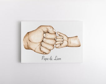 Leinwand für Papa, personalisiert, Papa ist der Beste, Geschenk für Papa