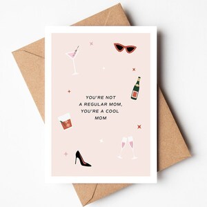 A2 Cool Mom Card, Carte de fête des mères, Pas une maman ordinaire, Fête des mères sassy, Carte mignonne, Carte de vœux saisonnière