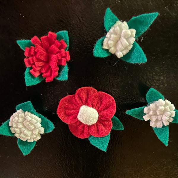 Felt Flower Magnet Set