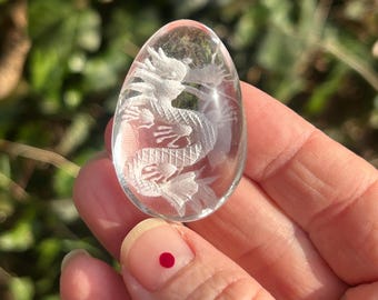 Water dragon in rock crystal (carving from China)