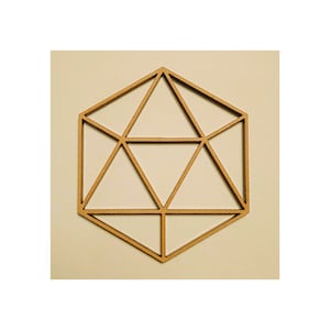 ICOSAHEDRON 3" / 7.62 cm Grid Cut/TWO-DIMENSIONAL