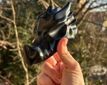 Obsidian Dragon Tiamat (Carving from China)