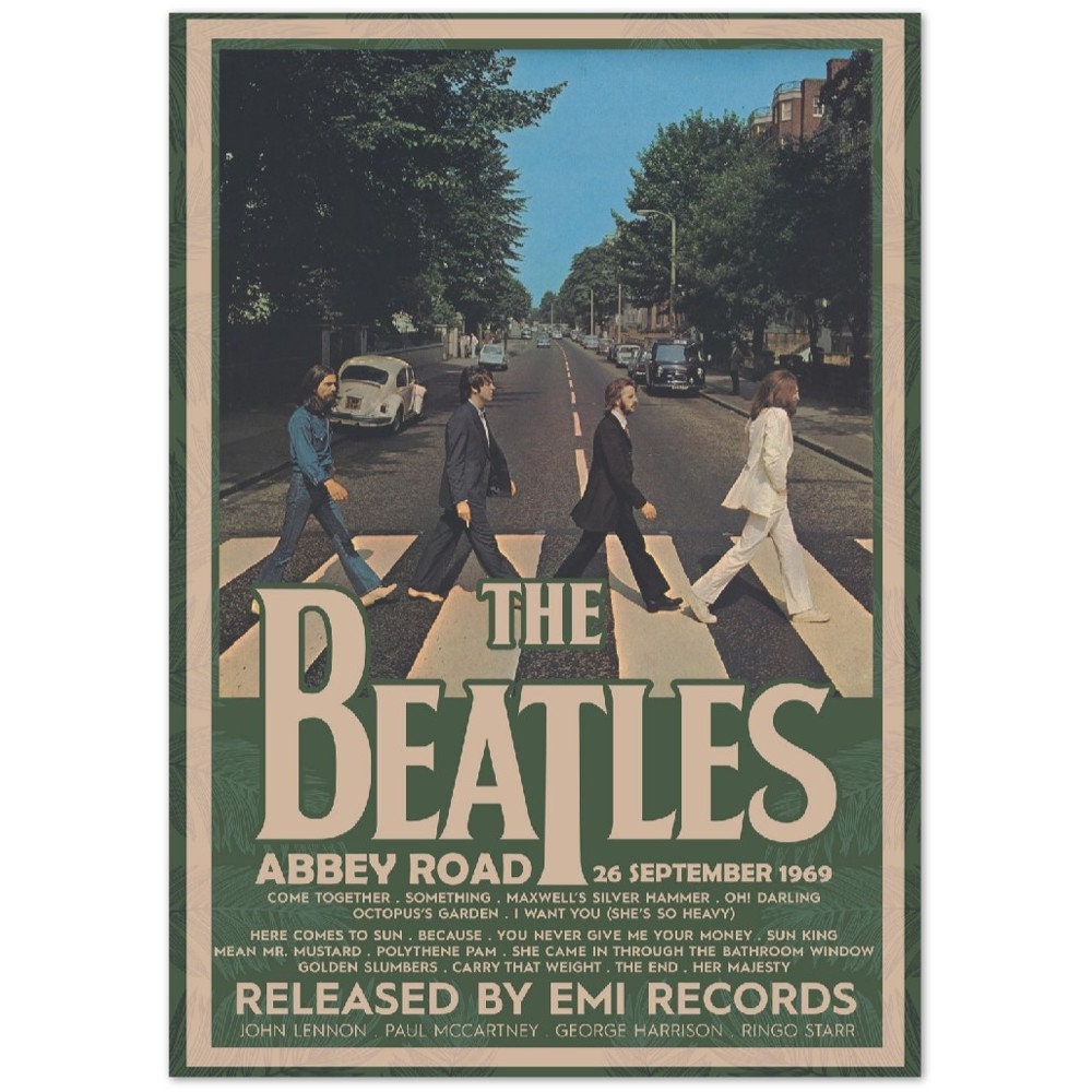 ABBey Road THE BEATLES ポスター Abbey Road Album Cover: Behind The Beatles' Most Famous