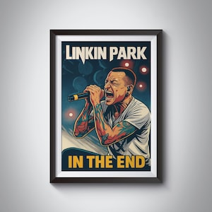 Linkin Park in the End (Chester Bennington) Poster Digital Download Vintage Wall Art