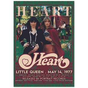 Heart Little Queen 1977 Poster Rock Band Premium Semi-Glossy Paper Poster