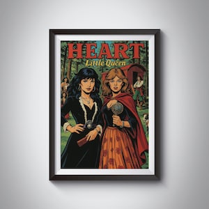 HEART band Poster Digital Download 80&#39;s Vintage Wall Art
