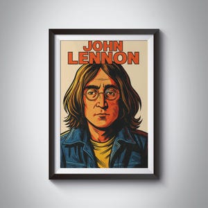 JOHN LENNON Poster Digital Download Vintage Wall Art