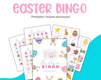 Easter Bingo Printable | Fun Easter Game | Easter Bingo Cards | Printable Easter Activity | Easter Party Game | Instant Download Bingo Cards