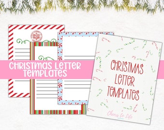 Printable Christmas Letter Stationery | Letter to Santa | Letterhead Paper | Christmas Letter Template