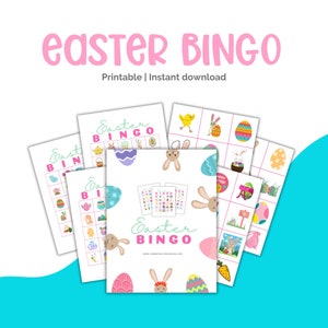 Ostern Bingo Printable | Lustiges Osterspiel | Ostern Bingo Karten | Druckbare Oster Aktivität | Oster-Party-Spiel | Instant Download Bingo Karten