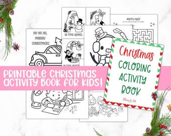 Christmas Coloring Activity Book for Kids | 30 Printable Coloring Pages for Kids | Christmas Coloring Book