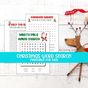 Christmas Word Search Printable | Christmas Activity for Kids | Printable Christmas Word Find | Christmas Party Game