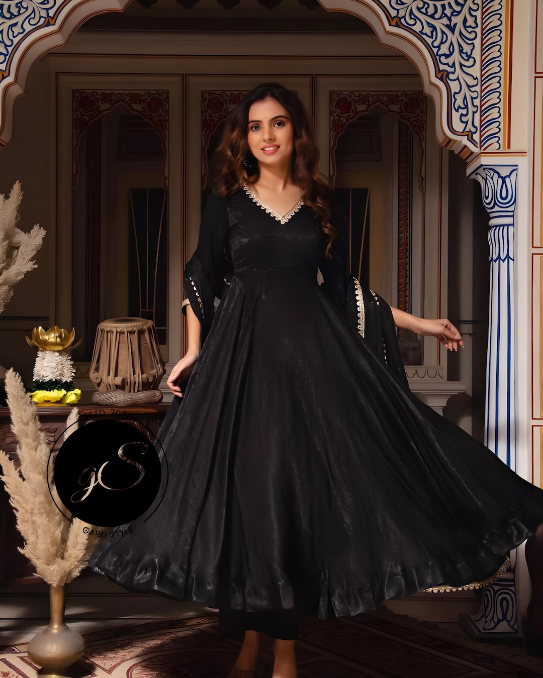 anarkali dress black Black Anarkali – Harry Wed Kelly main image 1