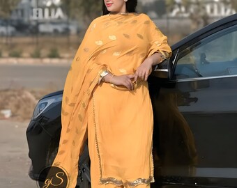 Custom-stitched Designer  Salwar Kameez Suit Hand-made Punjabi Patiala Silk Lace Work for USA Girls and Women Punjabi Salwar Suit