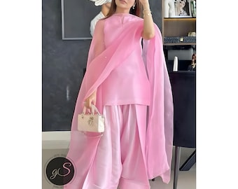 Handmade Silk Farsi Salwar Suit: Custom Punjabi Patiala, Pakistani Bridal Wear