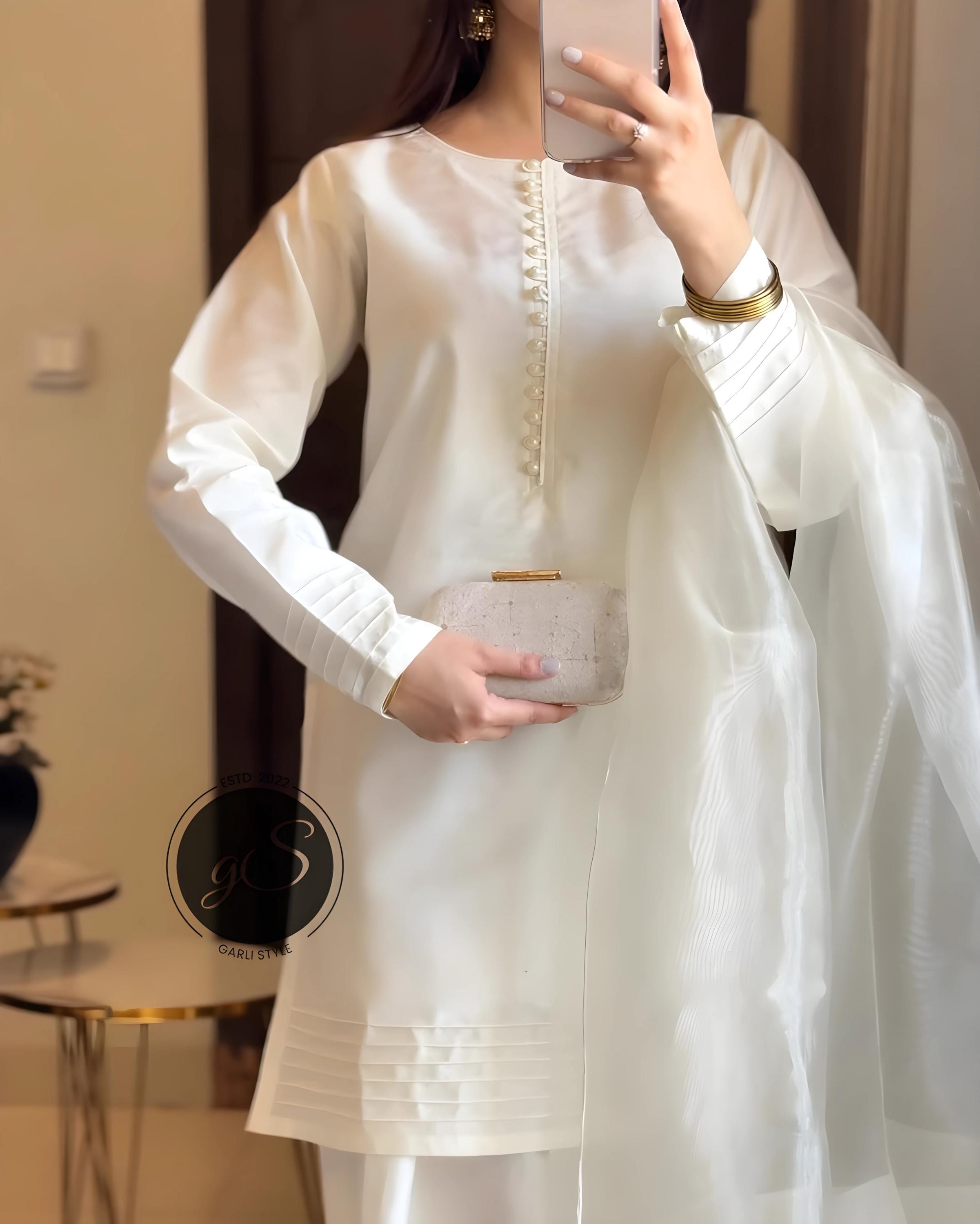 White Pakistani Suit main image 1