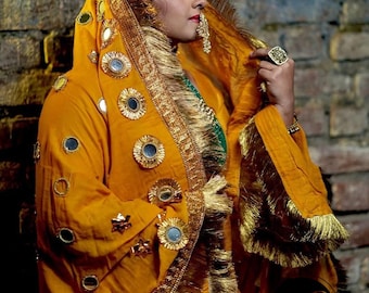 Handmade Designer Yellow Punjabi Patiala Suit Heavy Dupatta Indian Punjabi Patiala Salwar Kameez Custom-Made Suit for Women and Girls wear