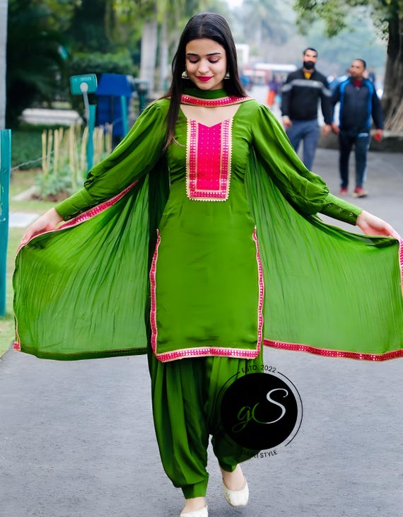 chinese dress ladies Buy Punjabi Wedding Palazzo Suit