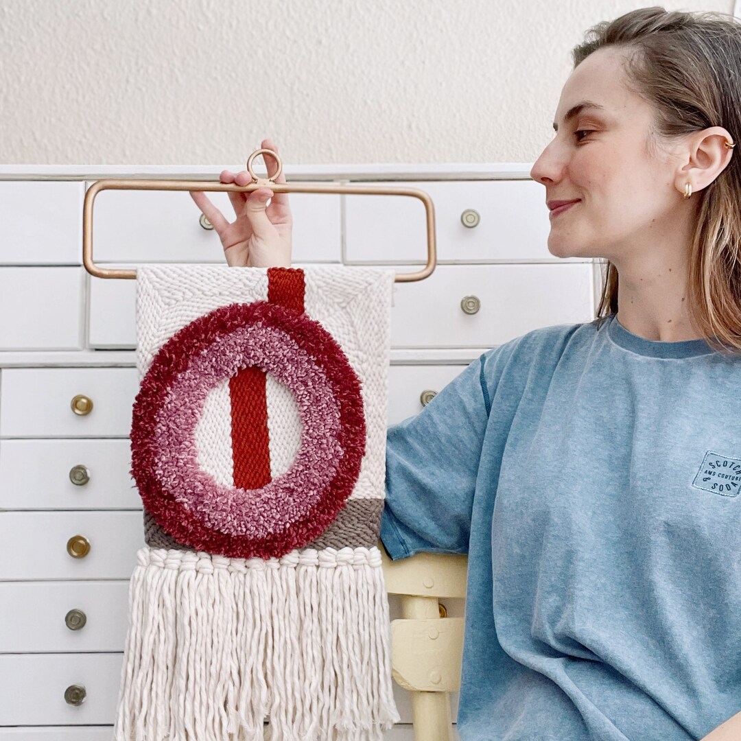 Tufted Wall Hanging, Handmade Home Decor, Punch Needle Wall Hanging