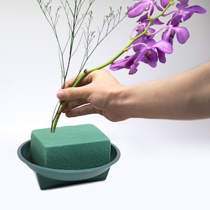 Green Design Bowls for Flower Arrangements, Centerpieces, and Holiday Decorating. 12 Pack - 6&quot; Wide