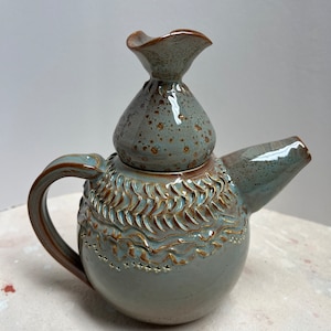 Handcrafted pottery teapot - Mother. 4.5”x 7.25”