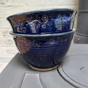 handmade pottery bowls-set of 2    6”x3.5” - Gone Grape