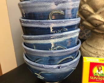 Frosted Lake pottery bowl 2.75”x4.75”