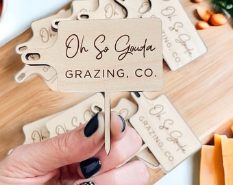 Custom Cheese Marker Tag Charcuterie Board Wood Cheese Labels Custom Cheese Picks Engraved Acrylic Cheese Tags Catering Labels Cheese Board